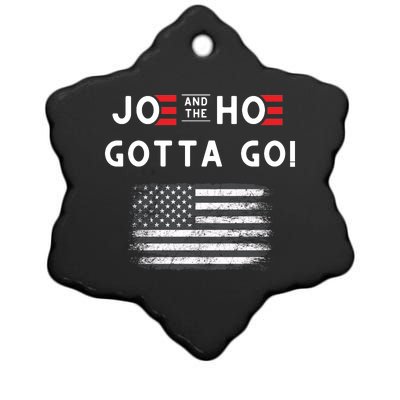 Joe And The Hoe Gotta Go Impeach Biden Ceramic Star Ornament