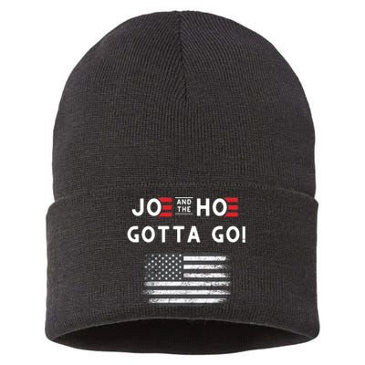 Joe And The Hoe Gotta Go Impeach Biden Sustainable Knit Beanie