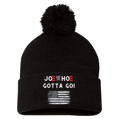 Joe And The Hoe Gotta Go Impeach Biden Pom Pom 12in Knit Beanie