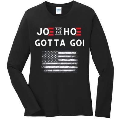 Joe And The Hoe Gotta Go Impeach Biden Ladies Long Sleeve Shirt