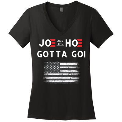 Joe And The Hoe Gotta Go Impeach Biden Women's V-Neck T-Shirt