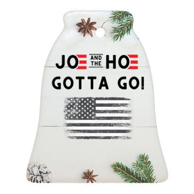 Joe And The Hoe Gotta Go Impeach Biden Ceramic Bell Ornament