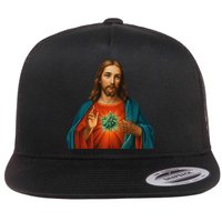 Jesus And The Weed 420 Christians Stoners Flat Bill Trucker Hat