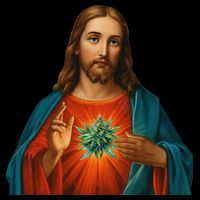 Jesus And The Weed 420 Christians Stoners 16 in Basic Backpack
