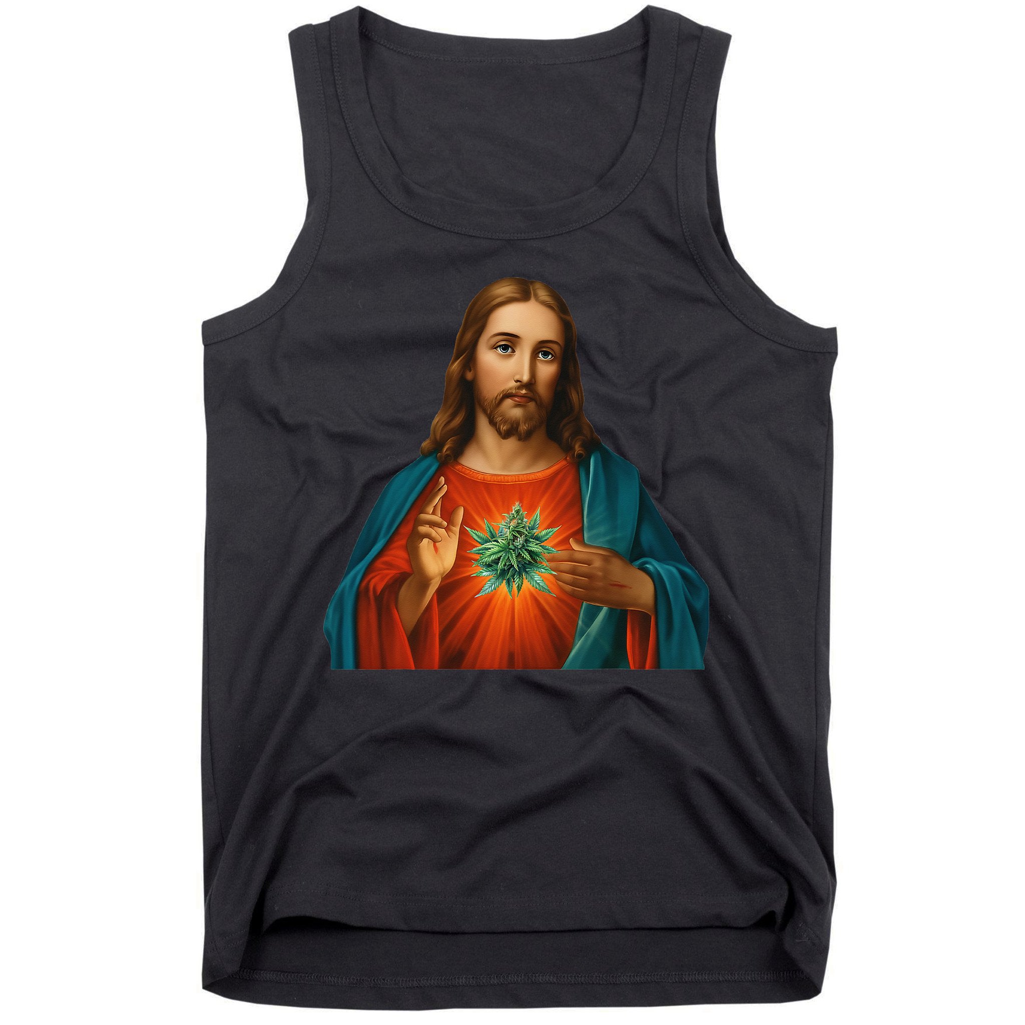 Jesus And The Weed 420 Christians Stoners Tank Top
