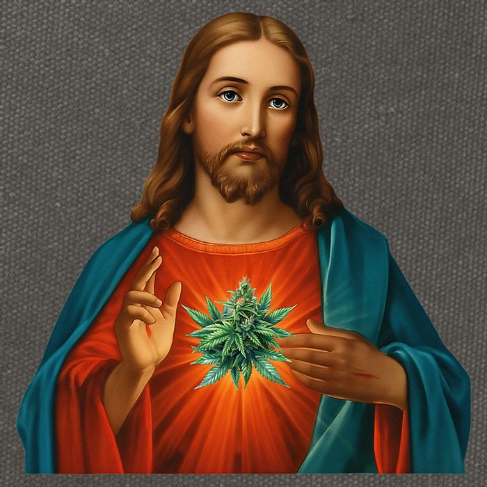 Jesus And The Weed 420 Christians Stoners Cotton Canvas Backpack