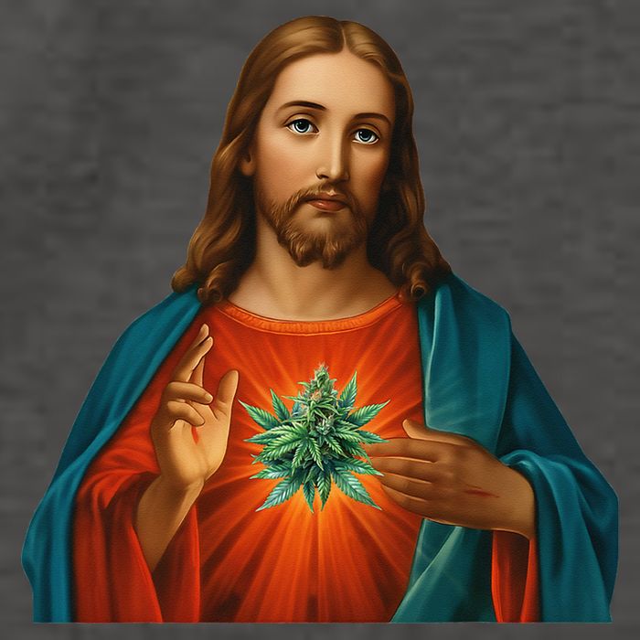 Jesus And The Weed 420 Christians Stoners Vector Backpack
