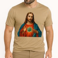 Jesus And The Weed 420 Christians Stoners Cooling Performance Crew T-Shirt