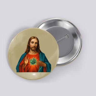 Jesus And The Weed 420 Christians Stoners Button