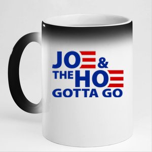 Joe And The Ho Gotta Gotta Go Funny Anti Biden Harris 11oz Black Color Changing Mug