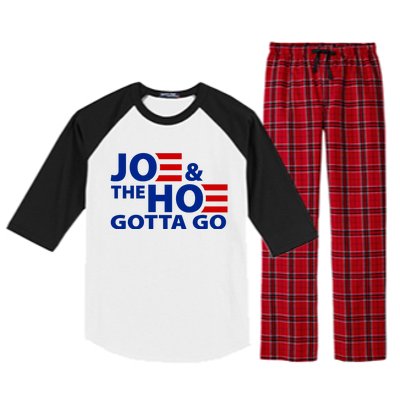 Joe And The Ho Gotta Gotta Go Funny Anti Biden Harris Raglan Sleeve Pajama Set