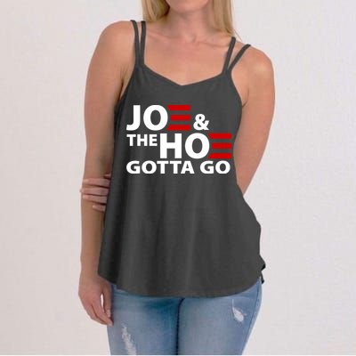 Joe And The Ho Gotta Gotta Go Funny Anti Biden Harris Women's Strappy Tank