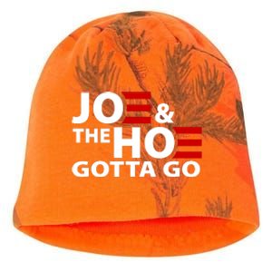 Joe And The Ho Gotta Gotta Go Funny Anti Biden Harris Kati - Camo Knit Beanie