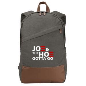 Joe And The Ho Gotta Gotta Go Funny Anti Biden Harris Cotton Canvas Backpack