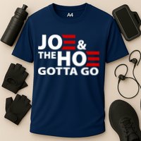 Joe And The Ho Gotta Gotta Go Funny Anti Biden Harris Cooling Performance Crew T-Shirt