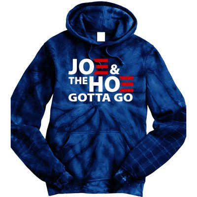 Joe And The Ho Gotta Gotta Go Funny Anti Biden Harris Tie Dye Hoodie