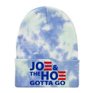 Joe And The Ho Gotta Gotta Go Funny Anti Biden Harris Tie Dye 12in Knit Beanie