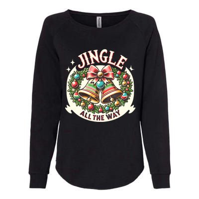 Jingle All The Way Holidays Family Funny Christmas Gift Womens California Wash Sweatshirt