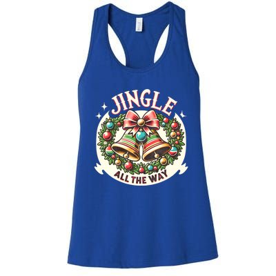 Jingle All The Way Holidays Family Funny Christmas Gift Women's Racerback Tank