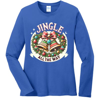 Jingle All The Way Holidays Family Funny Christmas Gift Ladies Long Sleeve Shirt