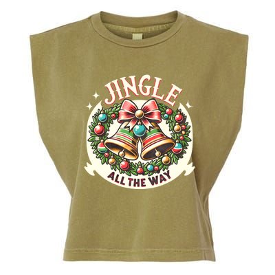 Jingle All The Way Holidays Family Funny Christmas Gift Garment-Dyed Women's Muscle Tee