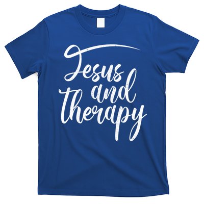 Jesus And Therapy Religious Christian Humor Funny Gift T-Shirt