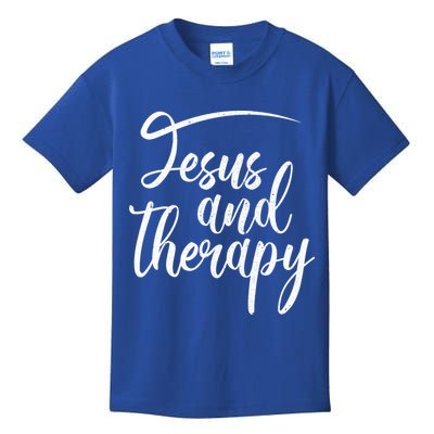Jesus And Therapy Religious Christian Humor Funny Gift Kids T-Shirt