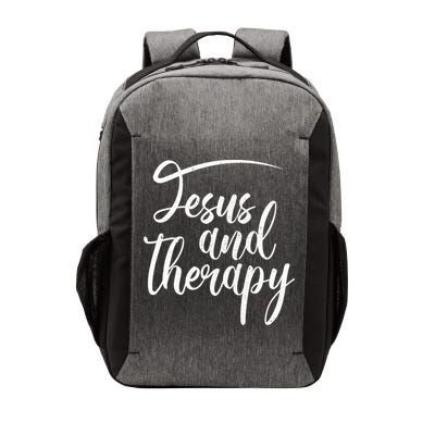 Jesus And Therapy Religious Christian Humor Funny Gift Vector Backpack