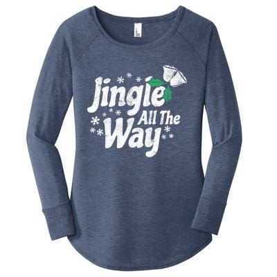 Jingle All The Way Bells Christmas Gift Women's Perfect Tri Tunic Long Sleeve Shirt