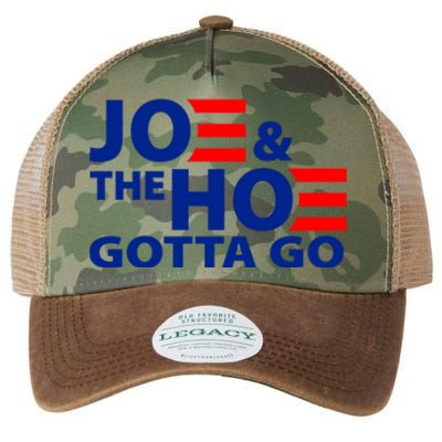 Joe And The Ho Gotta Gotta Go Funny Anti Biden Harris Legacy Tie Dye Trucker Hat