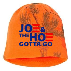 Joe And The Ho Gotta Gotta Go Funny Anti Biden Harris Kati - Camo Knit Beanie