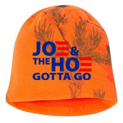 Joe And The Ho Gotta Gotta Go Funny Anti Biden Harris Kati - Camo Knit Beanie