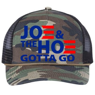 Joe And The Ho Gotta Gotta Go Funny Anti Biden Harris Retro Rope Trucker Hat Cap