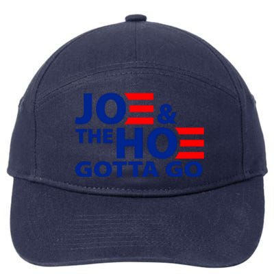 Joe And The Ho Gotta Gotta Go Funny Anti Biden Harris 7-Panel Snapback Hat