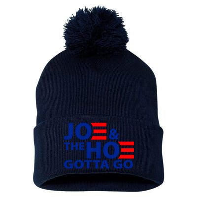 Joe And The Ho Gotta Gotta Go Funny Anti Biden Harris Pom Pom 12in Knit Beanie