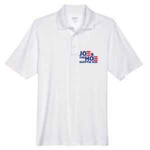 Joe And The Ho Gotta Gotta Go Funny Anti Biden Harris Men's Origin Performance Piqué Polo