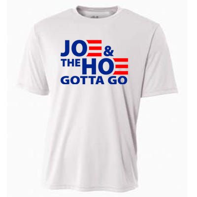 Joe And The Ho Gotta Gotta Go Funny Anti Biden Harris Cooling Performance Crew T-Shirt