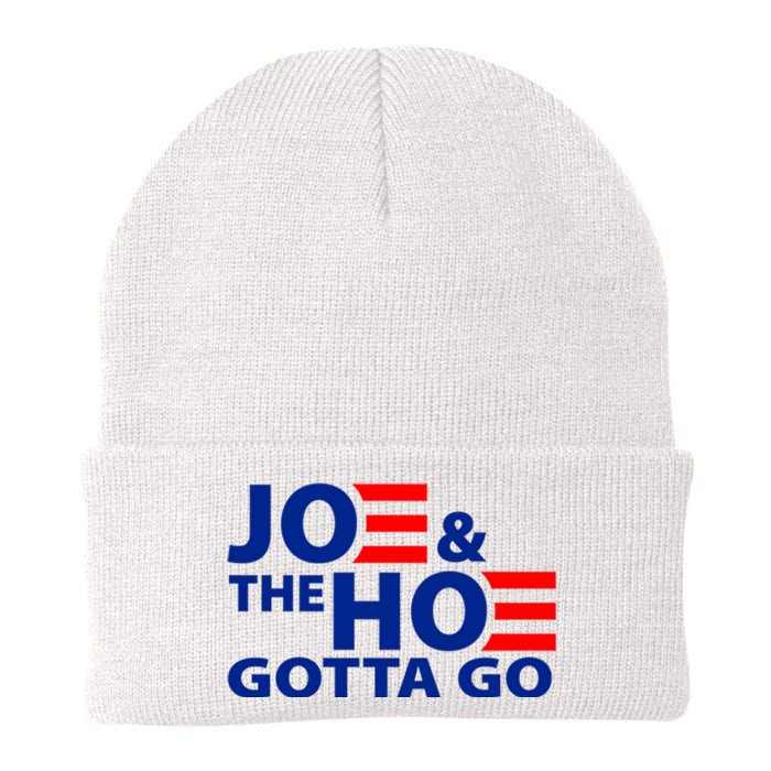 Joe And The Ho Gotta Gotta Go Funny Anti Biden Harris Knit Cap Winter Beanie