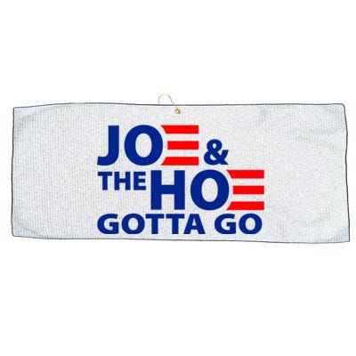 Joe And The Ho Gotta Gotta Go Funny Anti Biden Harris Large Microfiber Waffle Golf Towel