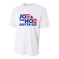 Joe And The Ho Gotta Gotta Go Funny Anti Biden Harris Youth Performance Sprint T-Shirt