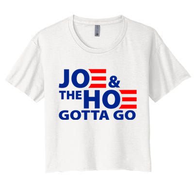Joe And The Ho Gotta Gotta Go Funny Anti Biden Harris Crop Top