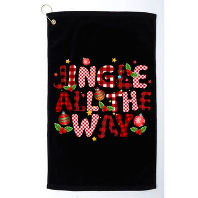 Jingle All The Way Christmas Lights Funny Gift Platinum Collection Golf Towel