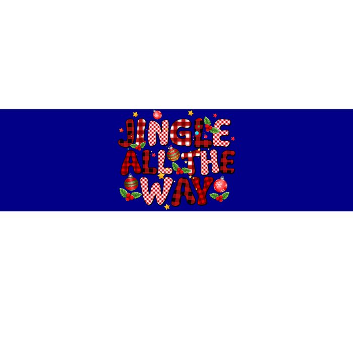 Jingle All The Way Christmas Lights Funny Gift Bumper Sticker