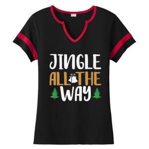 Jingle All The Way Christmas Season Gift Ladies Halftime Notch Neck Tee