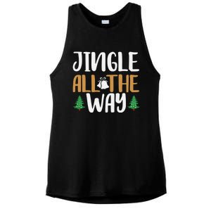 Jingle All The Way Christmas Season Gift Ladies PosiCharge Tri-Blend Wicking Tank