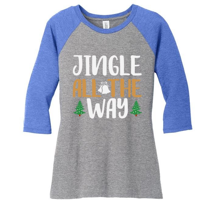 Jingle All The Way Christmas Season Gift Women's Tri-Blend 3/4-Sleeve Raglan Shirt