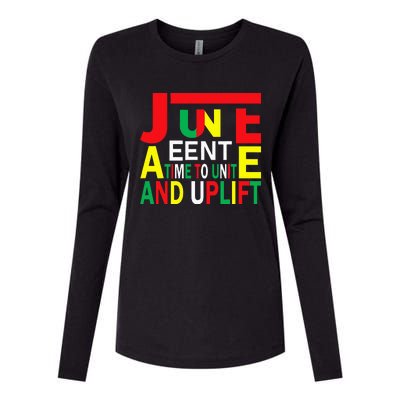 Juneteenth a time to unite and uplift Womens Cotton Relaxed Long Sleeve T-Shirt