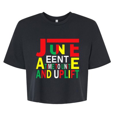 Juneteenth a time to unite and uplift Bella+Canvas Jersey Crop Tee