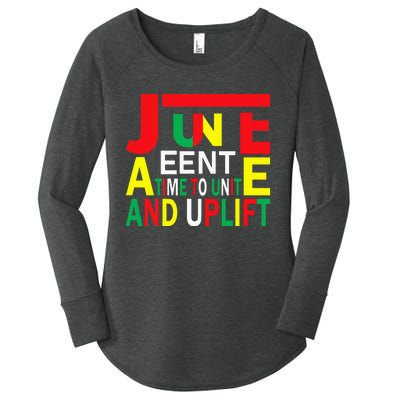 Juneteenth a time to unite and uplift Women's Perfect Tri Tunic Long Sleeve Shirt