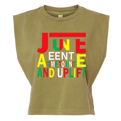 Juneteenth a time to unite and uplift Garment-Dyed Women's Muscle Tee